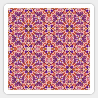 Mosaic Mandala Pink Orange Sticker